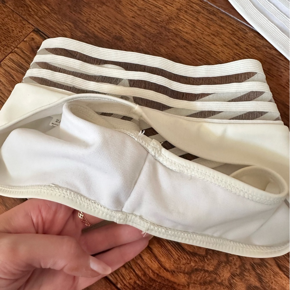 Shein White Mesh Strapless Bikini Size S - Picture 6 of 6